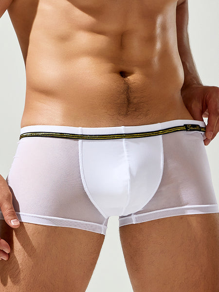 Mesh Solid Boxer Brief