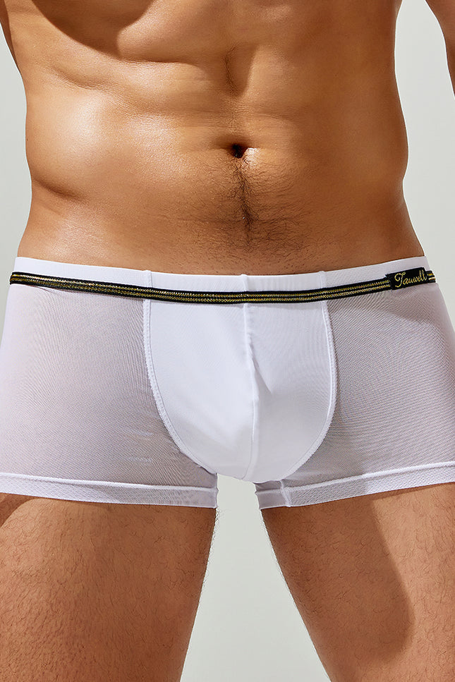 Mesh Solid Boxer Brief