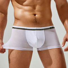 Mesh Solid Boxer Brief