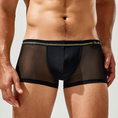 Mesh Solid Boxer Brief