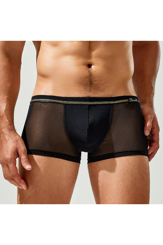 Mesh Solid Boxer Brief