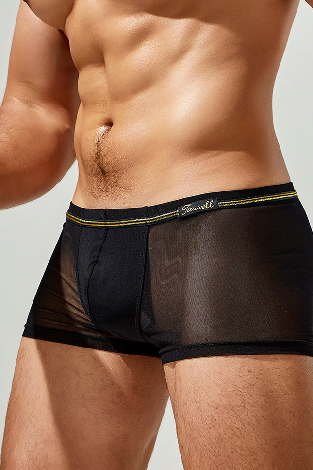 Mesh Solid Boxer Brief