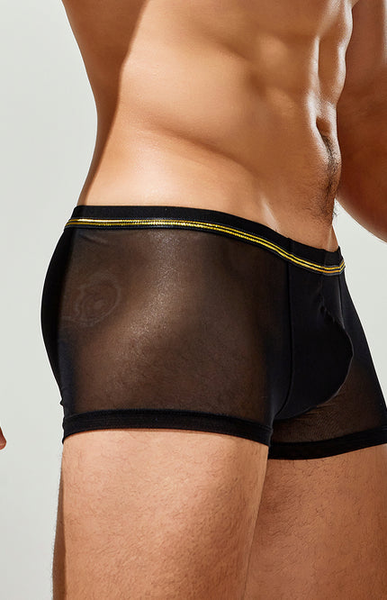 Mesh Solid Boxer Brief