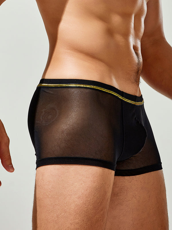 Mesh Solid Boxer Brief